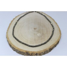 Yaşam Tohumu Pirit Taşı Rondela Faset Kesim 4*3mm Yarım Dizi (17CM Uzunluğundadır)