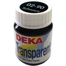 Deka Transparent 25 ml Cam Boyası 02-90 Schwarz (Siyah)