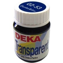 Deka Transparent 25 ml Cam Boyası 02-53 Dunkelblau (Koyu Mavi)