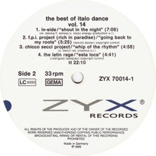 Alithestereo The Best Of Italo Dance Vol. 14 - 	disco, Electro, Synth-Pop, Italodance, Euro House Tarz Plak