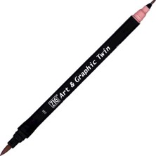 Zig Art&graphic Twin Çift Uçlu Keçe Grafik Kalemi 230 Gül Pembe