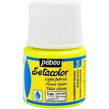 Pebeo Light Fabric Fluorescent (Fosforlu) Kumaş Boyası 31 Yellow 45 ml