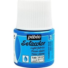 Pebeo Light Fabric Fluorescent (Fosforlu) Kumaş Boyası 35 Blue 45 ml