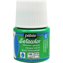 Pebeo Shimmer (Pırıltılı) Opak Kumaş Boyası 43 Chlorophyll 45 ml
