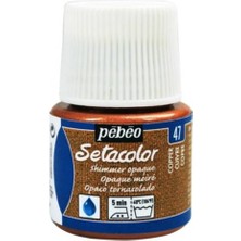 Pebeo Shimmer (Pırıltılı) Opak Kumaş Boyası 47 Copper 45 ml