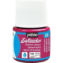 Pebeo Shimmer (Pırıltılı) Opak Kumaş Boyası 64 Orıental Red 45 ml