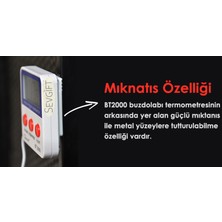 Sevgift St - 2000 Alarmlı Ve Mıknatıslı Buzdolabı Termometresi Kablolu