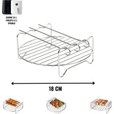 Dolphfin Tüm Fritözler İle Uyumlu Çelik Air Fryer Şiş Izgarası