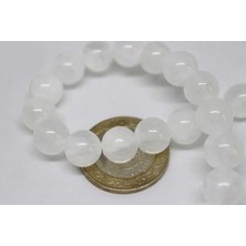 Selenit Taşı Yarım Dizi 10MM (18CM Uzunluğundadır)