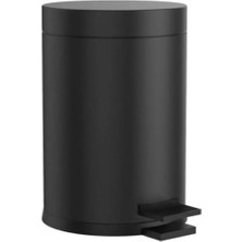 Depposite Çelik Metal 3 Litre Pedallı Çöp Kovası Siyah