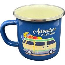 Orcamp Retro Emaye Kupa Bardak Adventure Mavi OUT-1900