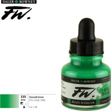 Daler Rowney Likit Akrilik (Pistole) Mürekkebi Fw Ink 29.5ml 335 Emerald Green