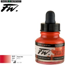 Daler Rowney Likit Akrilik (Pistole) Mürekkebi Fw Ink 29.5ml 517 Flame Red