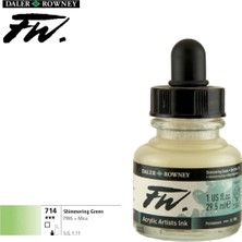 Daler Rowney Likit Akrilik (Pistole) Mürekkebi Fw Ink 29.5ml 714 Shimmering Green