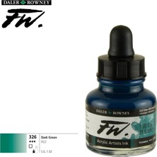 Daler Rowney Likit Akrilik (Pistole) Mürekkebi Fw Ink 29.5ml 326 Dark Green