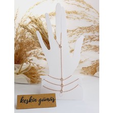 Keskin Gümüş 925 Ayar Gümüş Zirkon Taşlı Su Damlası  Bileklik Model Şahmeran Gold
