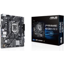 ASUS prime H510M-K R2.0 Ddr4 3200MHZ 1xvga 1xhdmı 1xm.2 USB 3.2 Matx 1200P (11. ve 10.nesil Işlemci Uyumlu)