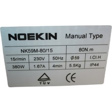 Noekin 80NM NK59M-80/15 Otomatik Kepenk ve Panjur Sistemleri için 80Nm Tüp Motor – Yüksek Torklu ve Güvenilir Çözüm