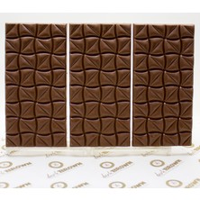 Dark Brown 3 Adet Bademli Sütlü Tablet Çikolata El Yapımı  Bar Çikolata