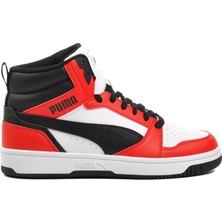 Puma 392326 Rebound V6 Beyaz-Siyah-Kırmızı Unisex Hi Sneaker