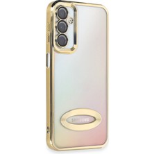 HappyCase Samsung A24 4g Kılıf Slot Kamera Korumalı Logosu Açık Lazer Silikon Kılıf Gold