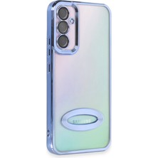 HappyCase Samsung A34 5g Kılıf Slot Kamera Korumalı Logosu Açık Lazer Silikon Kılıf Sierre Blue