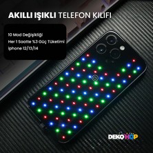 Dekohop Apple iphone 12 Pro Uyumlu LED Işıklı Gece Lambası Telefon Kılıfı