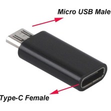 Elektronikucuz Type-C Micro USB Çevirici Typec Micro USB Dönüştürücü Typec Dişi Micro USB Erkek Çevirici Type-c Dişi Micro USB Erkek Çevirici Type-C to Micro Usb Type-C giriş Mikro Usb çıkış ucu