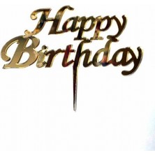 Depposite Happy Birthday Altın Pleksi