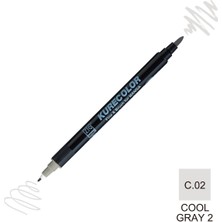 Zig Kurecolor Mangaka Fine&brush Çift Taraflı Kalem CNKC-2200 No C.02 Cool Gray 2