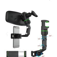 Peaknoble Evrensel Çok Fonksiyonlu 360 Derece Dönebilen Cep Telefonu Tutacağı Araba Dikiz Aynası Tutacağı