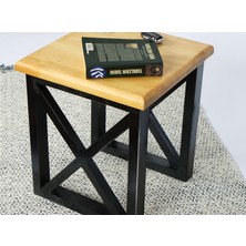 Woodensa Masif Sehpa  Ahşap Yan Sehpa Orta Sehpa