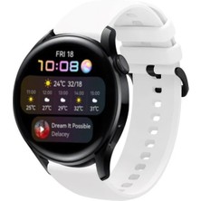 Basias Huawei Watch Ultimate Uyumlu Yumuşak Termoplastik Silikon Kordon Kayış (22MM)