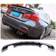 Bmw F30 arka tampon difüzörü 4 çıkış pianoblack