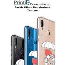 PrintiFy Apple iPhone 14 Pro Max Uyumlu Kapak Sevimli Karakterler Tasarımlı Şeffaf Silikon Kılıf