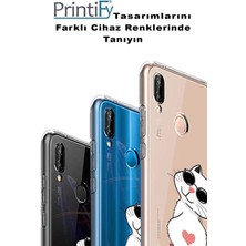 PrintiFy Apple iPhone 14 Uyumlu Kapak Sevimli Karakterler Tasarımlı Şeffaf Silikon Kılıf