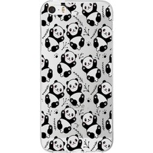 PrintiFy Apple iPhone 5s Uyumlu Kapak Sevimli Karakterler Tasarımlı Şeffaf Silikon Kılıf