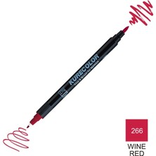 Zig Kurecolor Mangaka Fine&brush Çift Taraflı Kalem CNKC-2200 No 266 Wine Red
