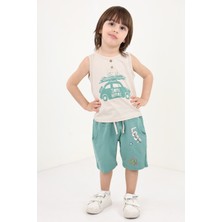 Toontoy Kids Erkek Çocuk Baskılı Şortlu Takım