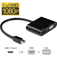 Wozlo Mini Displayport To VGA 1080P HDMI 4K@30Hz Tjunderbolt 2 Çevirici Kablo MacBook Air/pro