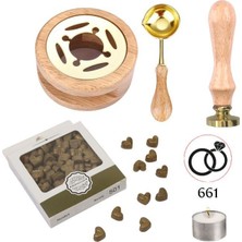 Profisher Davetiye Mum Mühürü Uygulama Seti Ahşap Rengi 661 Yüzükler