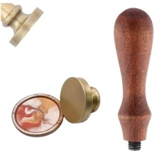 Profisher Boş Mum Mühür Bronz Damga Kafası Yuvarlak 30MM Bronz