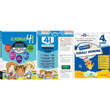 Evrensel İletişim Yayınları 4.Sınıf  Tüm Dersler Soru Bankası + Yaprak Test + Deneme Seti 3 Kitap 2023