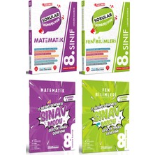 Pruva Akademi 8. Sınıf Matematik - Fen Bilimleri Soru - Deneme Seti 2023 4 Kitap