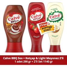 Calve Sos Barbekü 290 G + Calve Ketçap Mayonez 2'li Set 1140 G