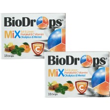 Biodrops Mix Bal & Limon Portakal & C Vitamini Okaliptus & Mentol 18 Adet Pastil (2 Adet)