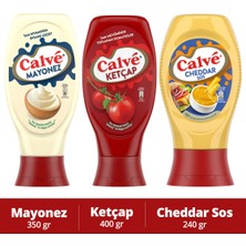 Calve Sos Cheddar 240 G + Calve Ketçap 400 G + Calve Mayonez 350 G