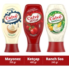 Calve Ketçap 400 G + Calve Mayonez 350 G + Calve Sos Ranch 245 G