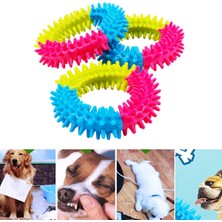 Hexingjie Store Köpek Çiğneme Oyuncağı Isırmaya Dayanıklı Diş Temizleme Köpekler Için Dışbükey Halka Oyuncak (Yurt Dışından)