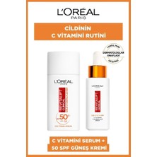 L'Oréal Paris Loreal Yüksek Güneş Korumalı C Vitamin Güneş Kremi-C Vitamin Aydınlatıcı Serum Seti